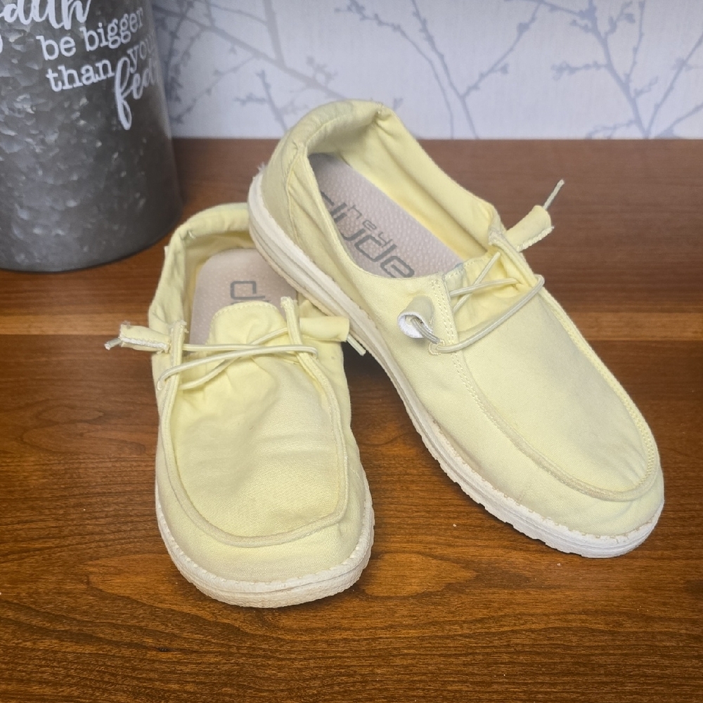 Hey Dude Wendy Yellow Slip-On Shoes